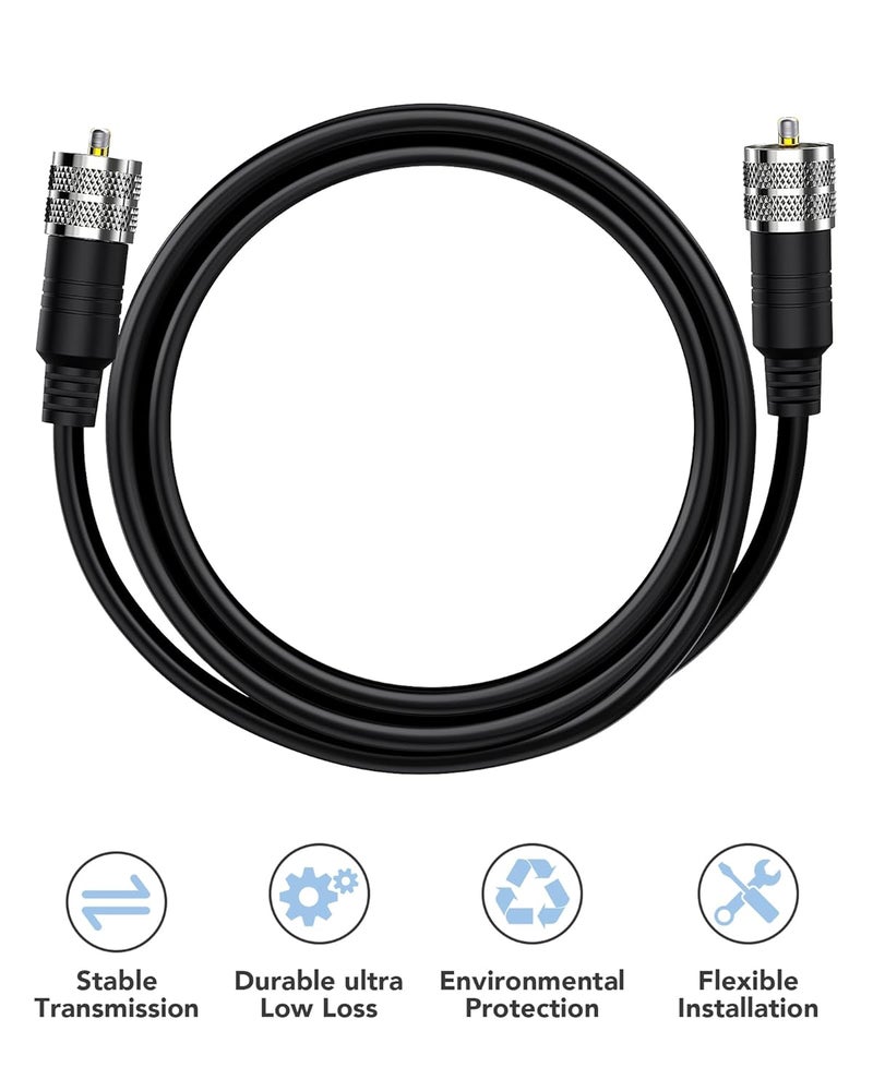 Foboiu RG8x Coaxial Cable 100 ft,CB Antenna Cables,PL259 UHF Male-to-Male Cord,CB Coax Cable 50 Ohm, Including 30ft/40ft/50ft/60ft/70ft/80ft/100ft for Radios,SWR Tuner,Antenna Tuners,SWR Meter - Image 2